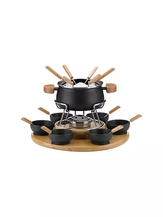 KELA | Fonduekarussell Natura 23tlg 1,2l Schwarz/Buche | 